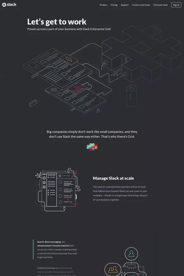 Enterprise Grid - Landing design inspiration