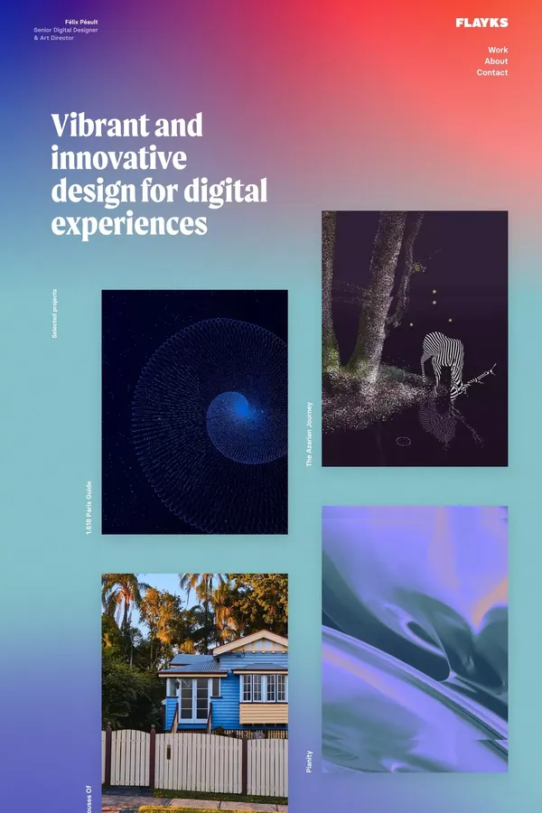 Flayks • Digital Designer & Art Director - Portfolio design inspiration