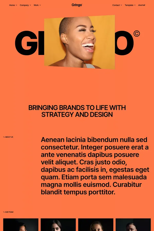 Gringo - Agency Webflow Template - Template design inspiration