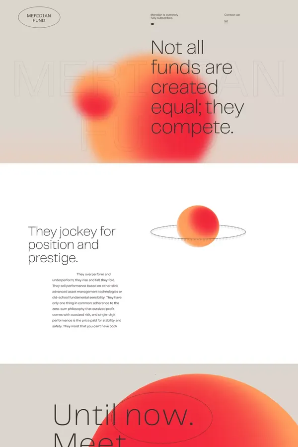 Meridian - Landing design inspiration