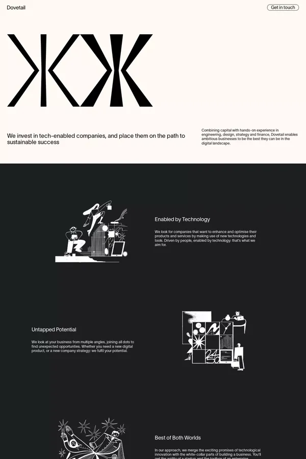 Dovetail - Landing design inspiration
