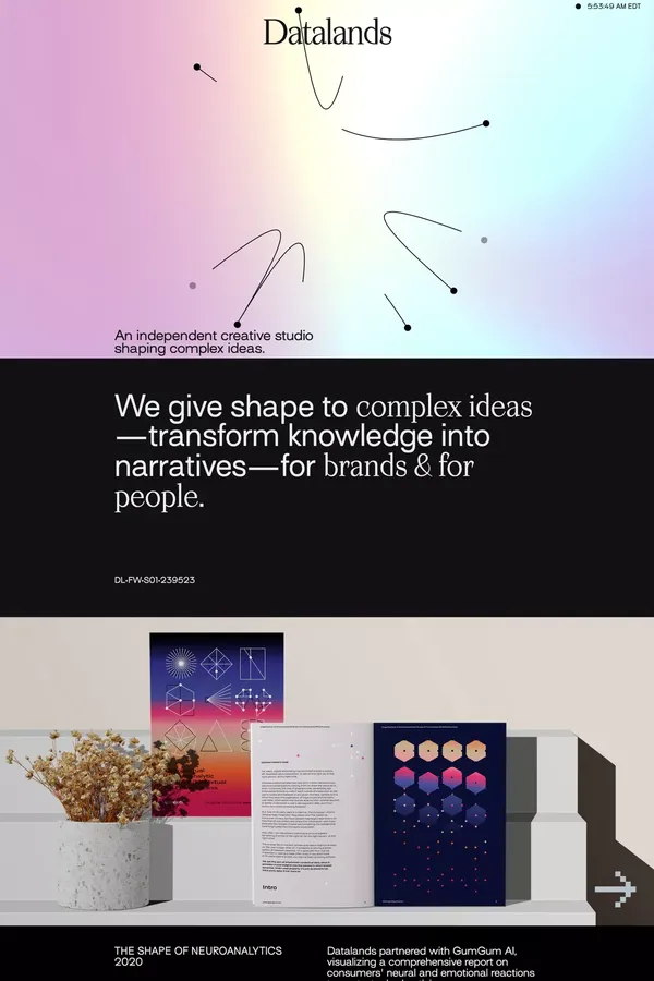 Datalands — Art, Data, Design - Portfolio design inspiration