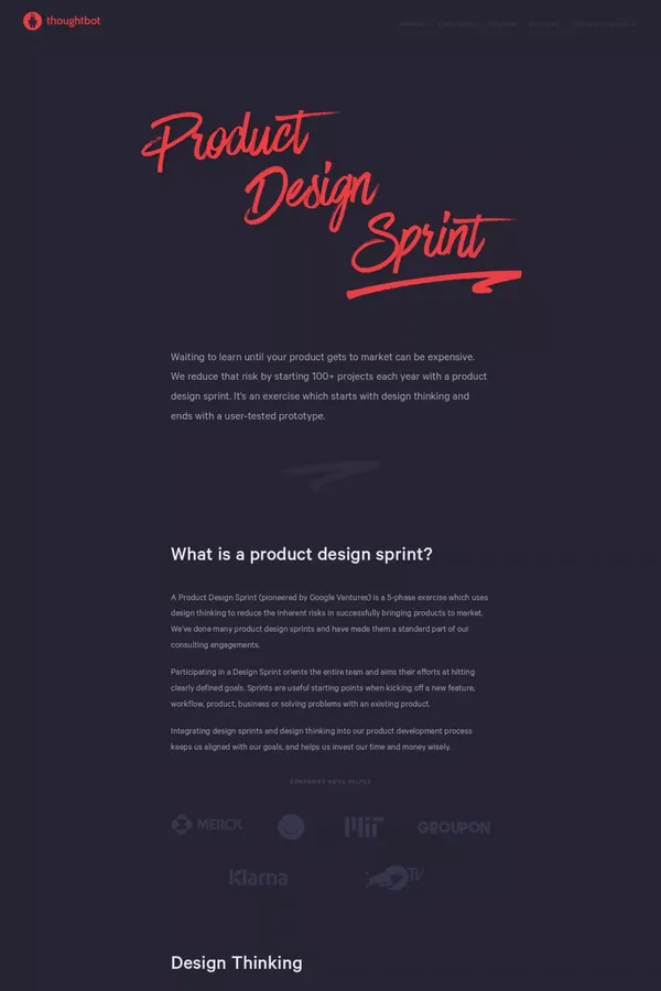 Product design sprint firm for web & mobile | Hire thoughtbot experts - website design inspiration