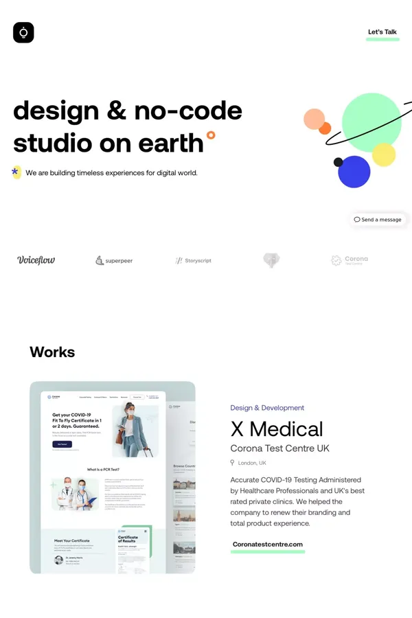 design & no-code studio! - Portfolio design inspiration