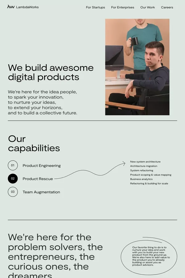 LambdaWorks • A Digital Product Agency - Portfolio design inspiration