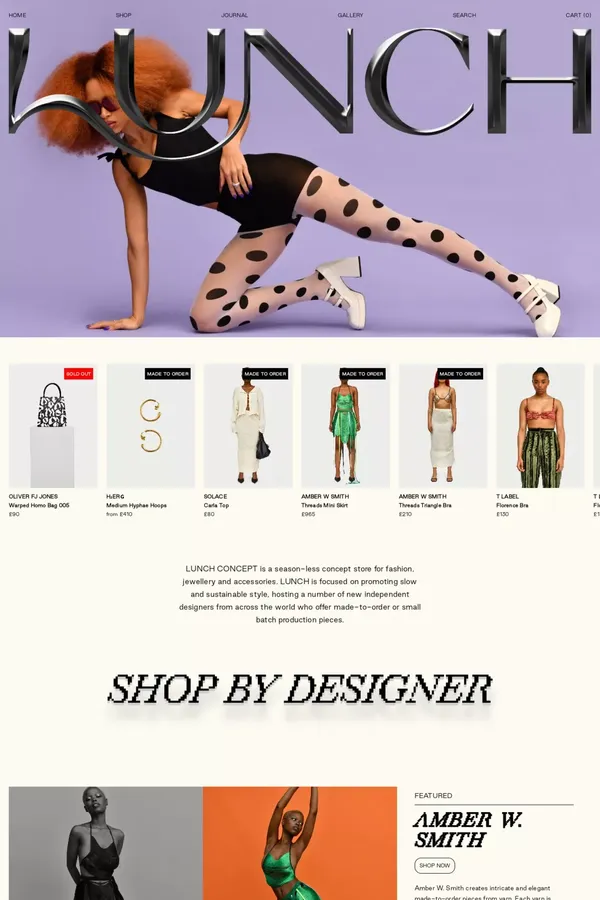 LUNCH – A season-less concept store promoting slow and sustainable style - Ecommerce design inspiration