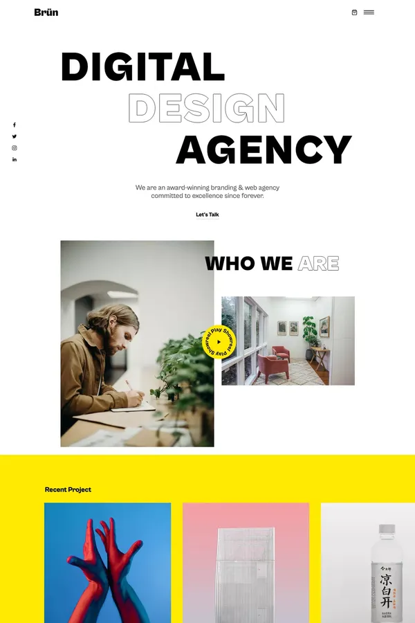 Brün - Webflow Ecommerce website template - Template design inspiration