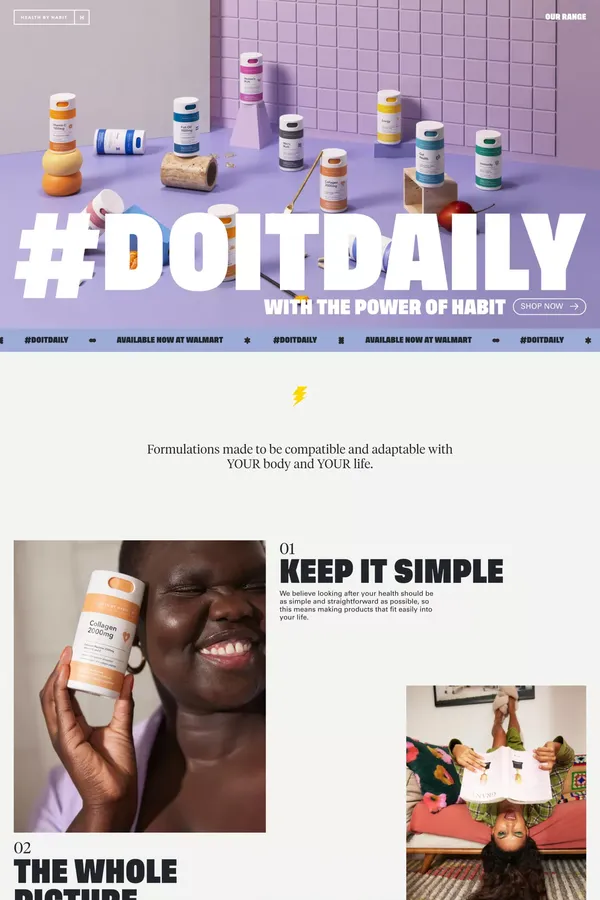 HealthByHabit - Home - Ecommerce design inspiration