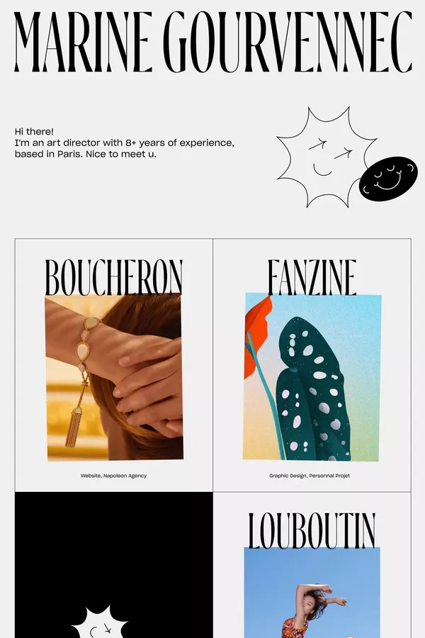 Marine Gourvennec - Portfolio design inspiration