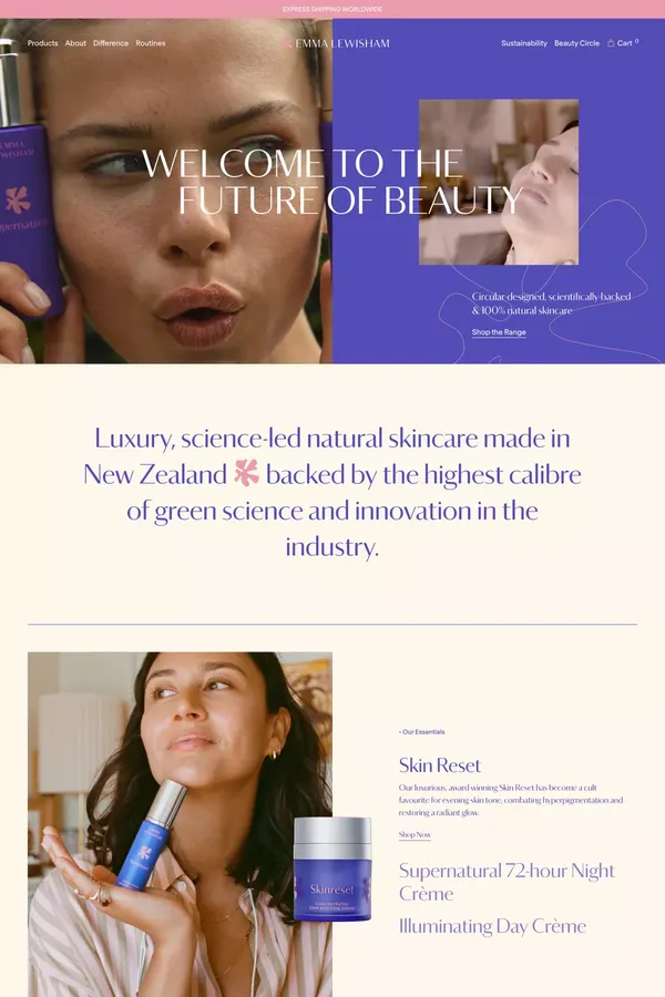 Emma Lewisham - Ecommerce design inspiration