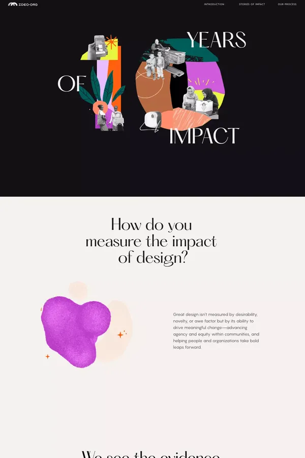IDEO.org's Ten Year Impact Report - Other design inspiration