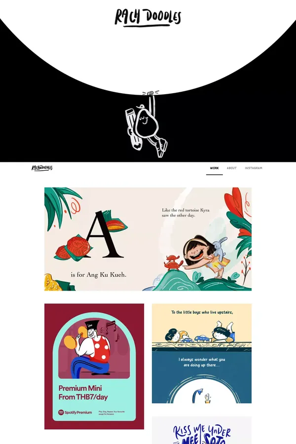 Rachodoodles | Illustrator - Portfolio design inspiration