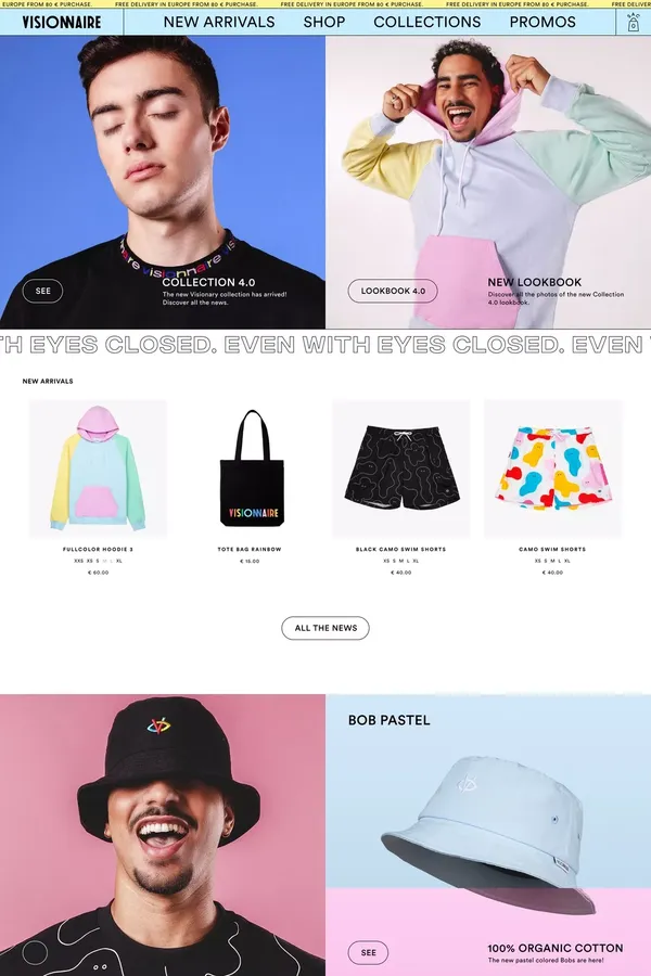 VISIONNAIRE - Ecommerce design inspiration