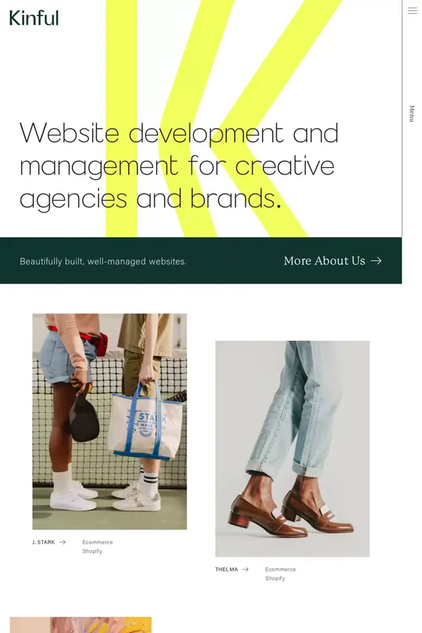 Kinful | Web Development | Ecommerce | Shopify | Charleston, SC - Portfolio design inspiration