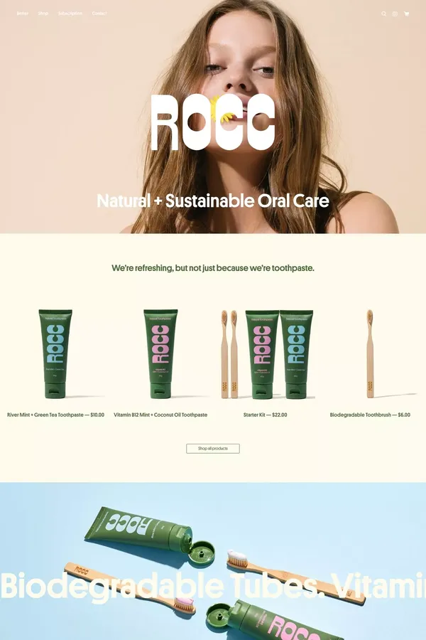Home - Rocc Naturals - Ecommerce design inspiration