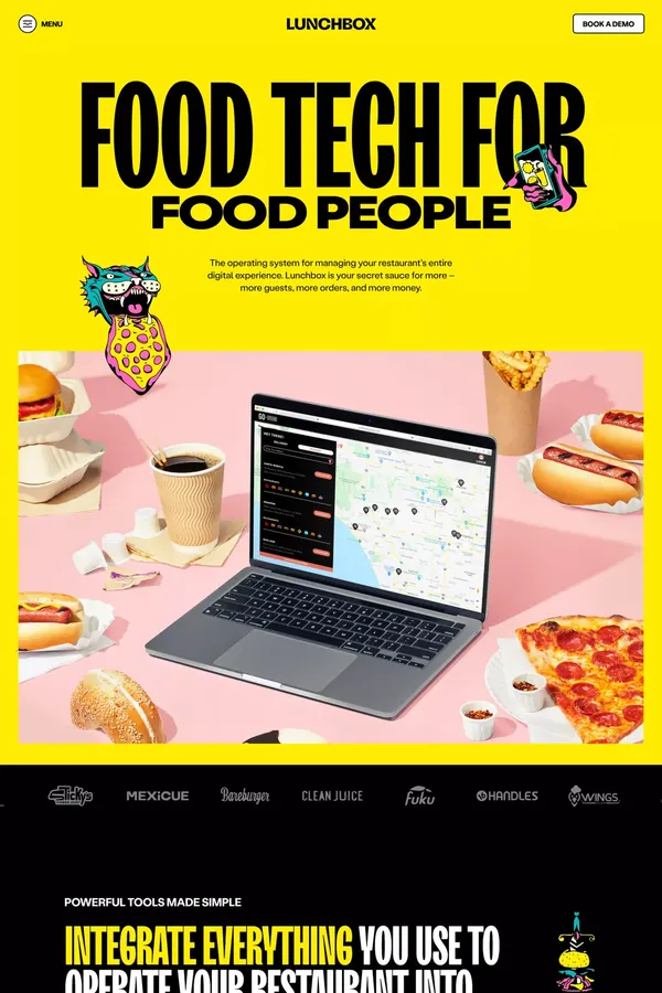 Lunchbox — Online solutions for enterprise and virtual kitchens - Landing design inspiration