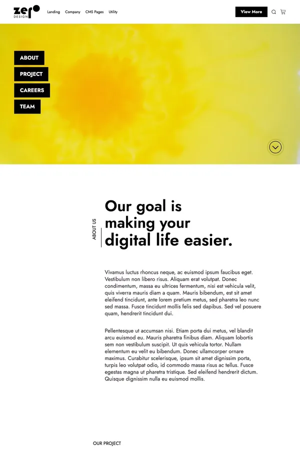 ZeroDesign - Agency Webflow Template - Template design inspiration
