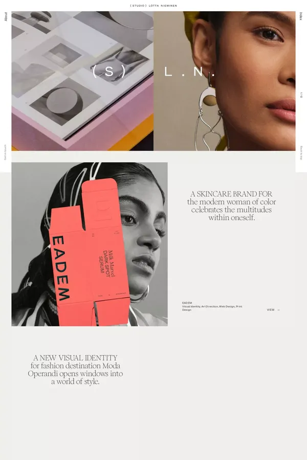 Lotta Nieminen - Portfolio design inspiration