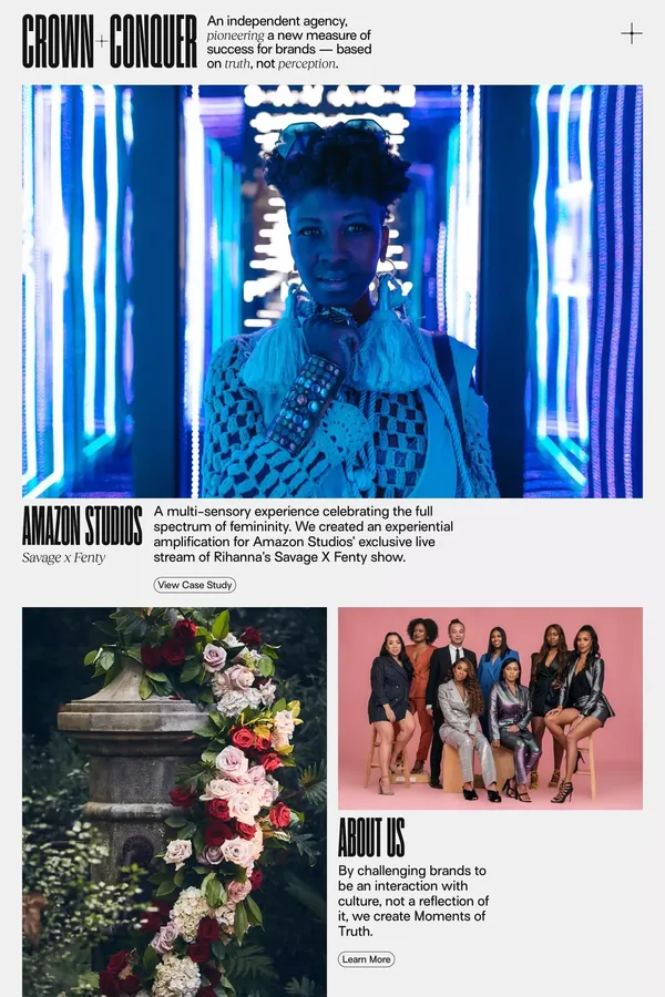 Crown + Conquer - Portfolio design inspiration