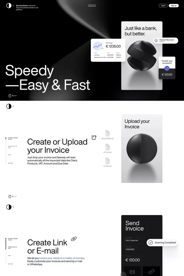 Digital Banking Solutions - Accept Payments Online | Speedy - Landing design inspiration