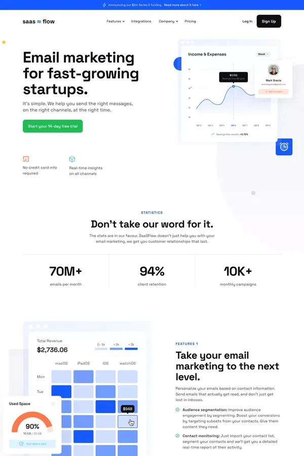 SaasFlow - Software Webflow Template - Template design inspiration