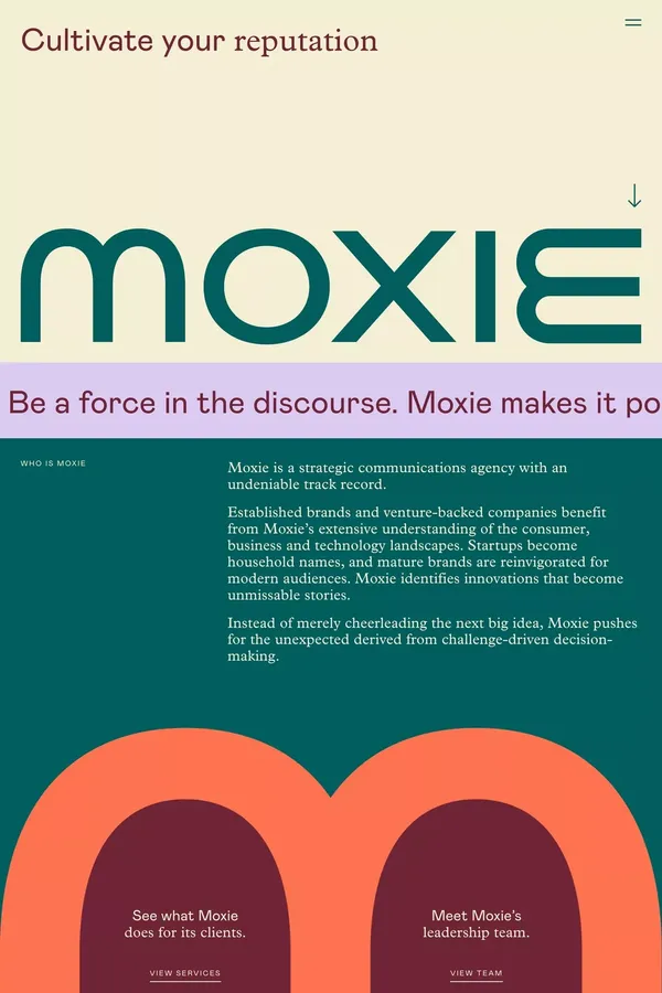 Moxie Communications Group | Public Relations - Portfolio design inspiration