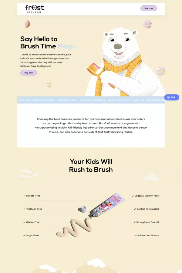 Presale – Frost Oral Care - website design inspiration