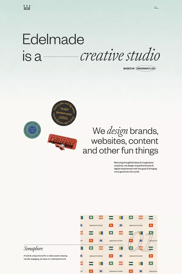 Edelmade | A creative studio based in Cincinnati, OH - Portfolio design inspiration