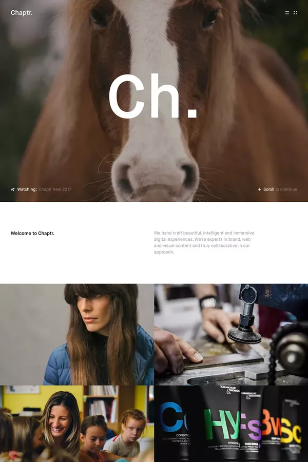 Chaptr | A Multidisciplinary Creative Studio | Bespoke Web Design - Portfolio design inspiration