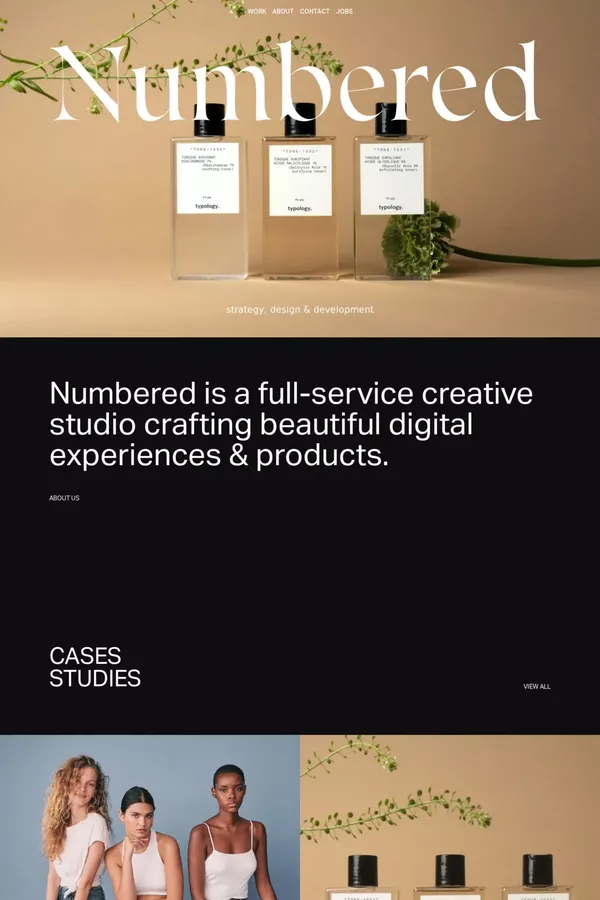 Numbered Studio - Portfolio design inspiration