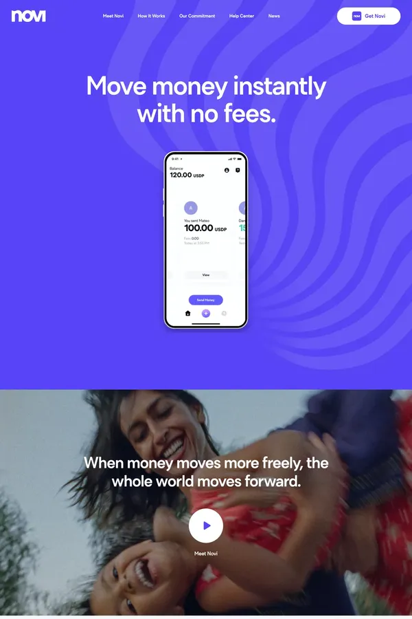 International Money Transfers & Remittances | Novi - Landing design inspiration