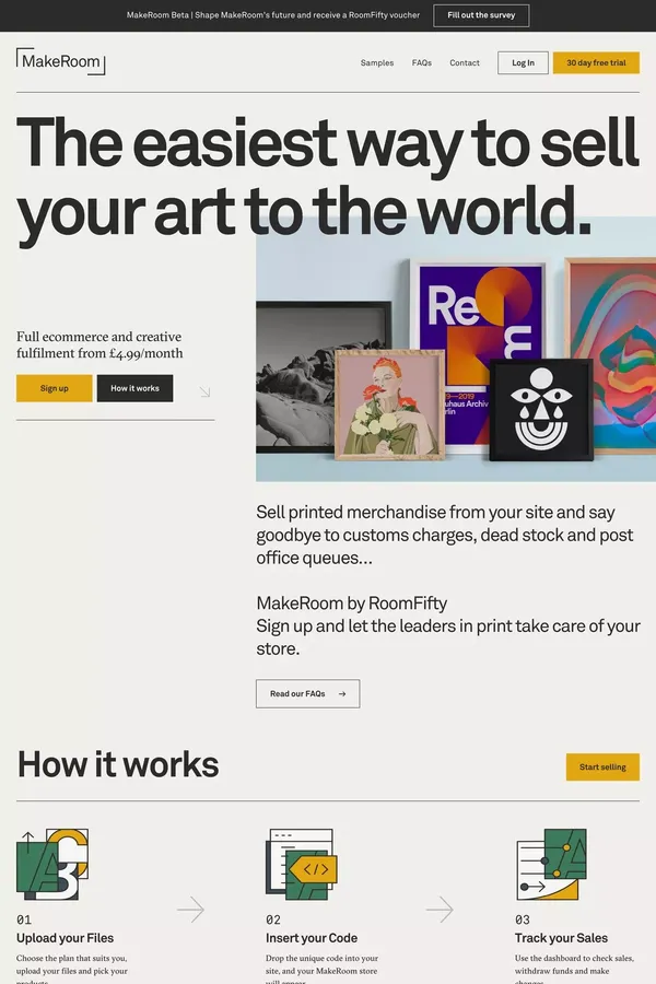 Homepage - MakeRoom - Landing design inspiration
