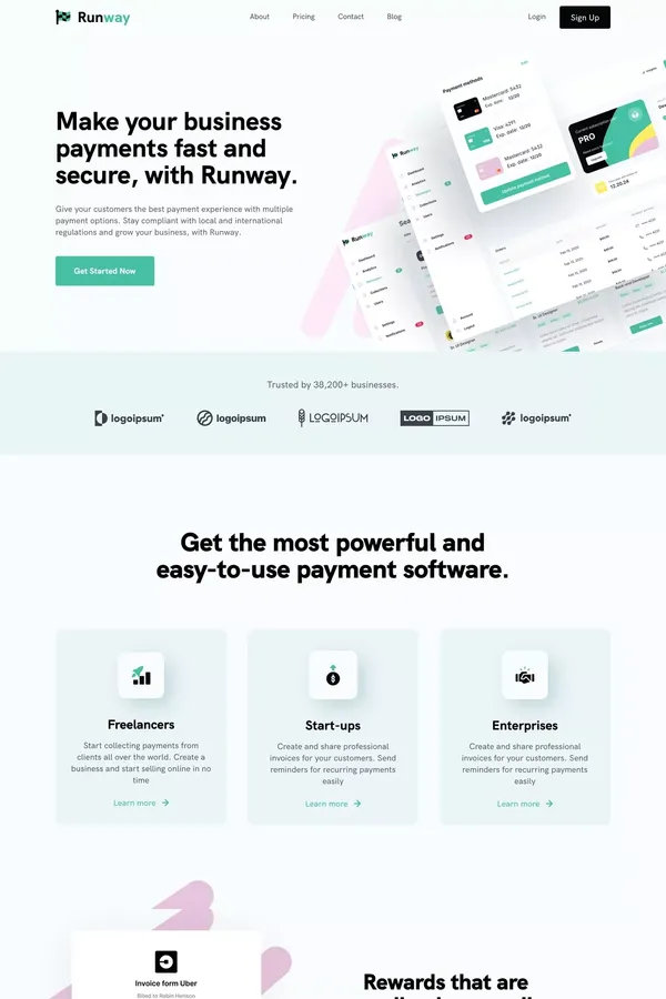 Runway - SaaS HTML5 Responsive Website Template - Template design inspiration