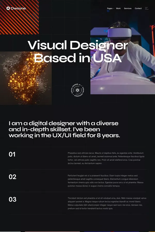 Dwayne - Portfolio Webflow Template - Template design inspiration