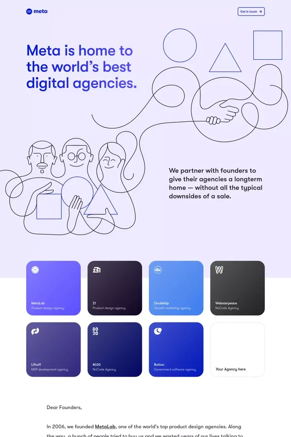 Meta - Portfolio design inspiration