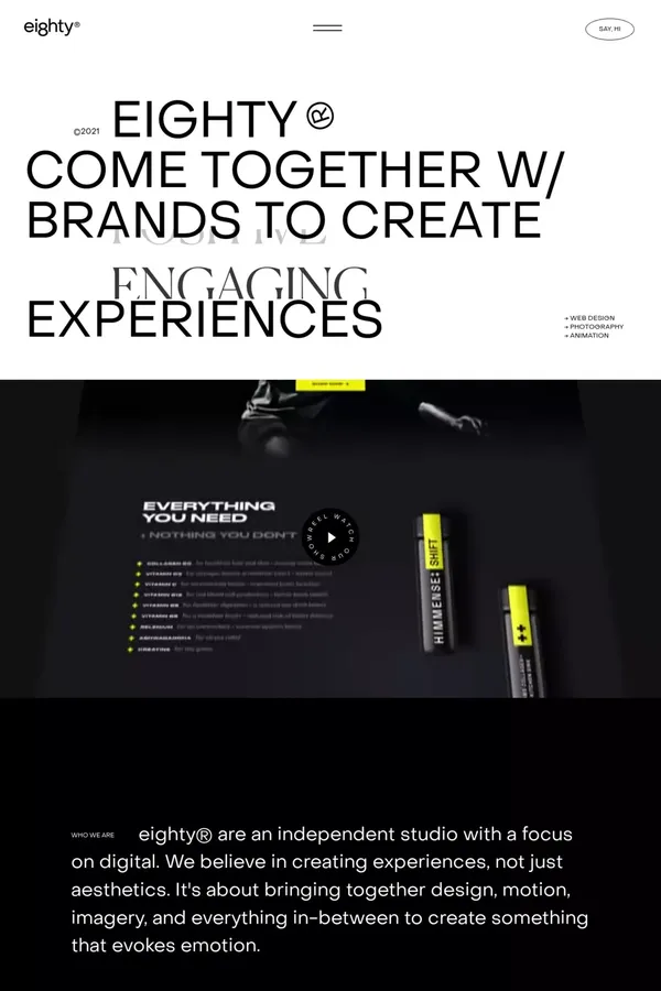 Home - eighty® - Portfolio design inspiration