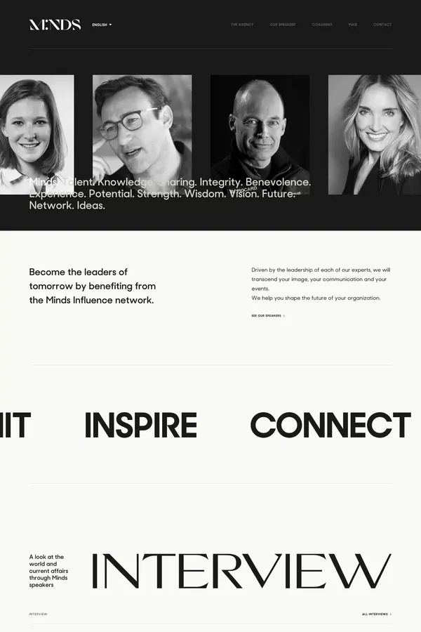 We are Minds - Portfolio design inspiration