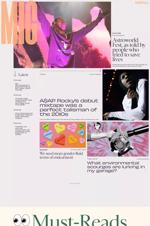 Mic - Blog design inspiration