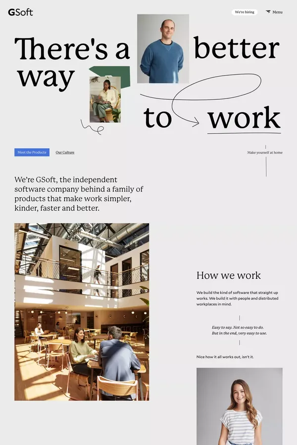 Join the GSoft team. There’s a better way to work! | GSoft - Other design inspiration