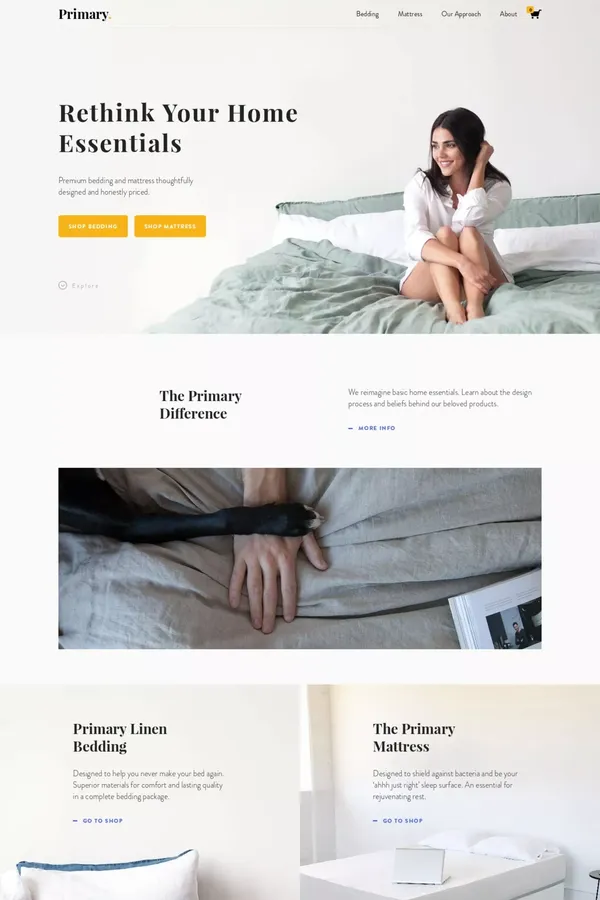 Premium Linen Honestly Priced – Primary - Landing design inspiration