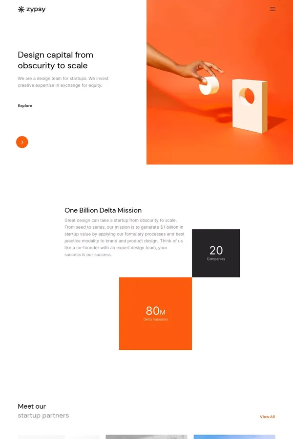 Zypsy | Design team for startups - Portfolio design inspiration