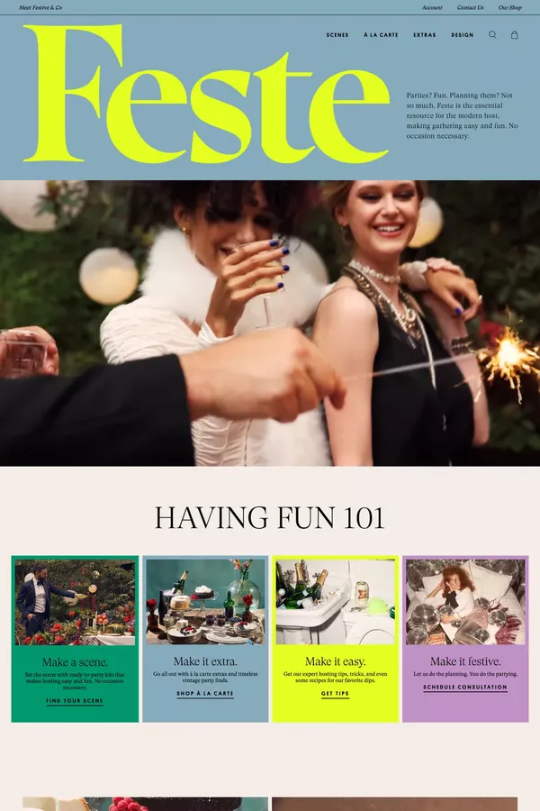 Feste - Ecommerce design inspiration