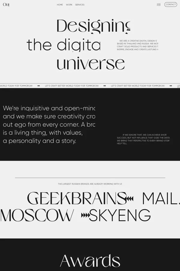 Oui – Digital Design Studio - website design inspiration