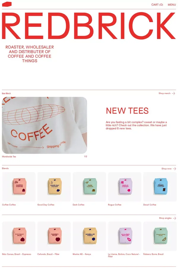 Redbrick - Ecommerce design inspiration