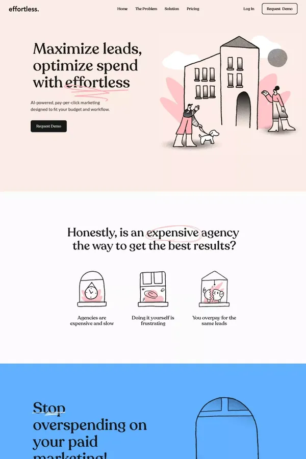 Effortless | Maximize Leads, Optimize Spend - website design inspiration