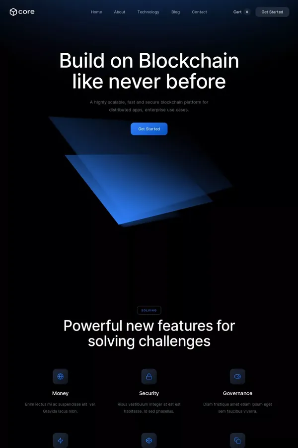Core - Webflow Website Template - Template design inspiration