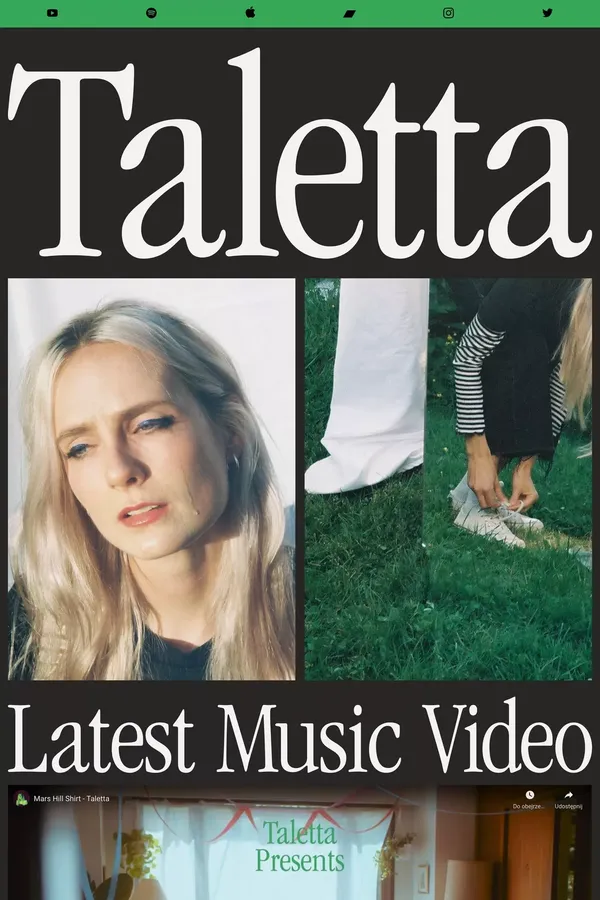 Taletta Music - Portfolio design inspiration