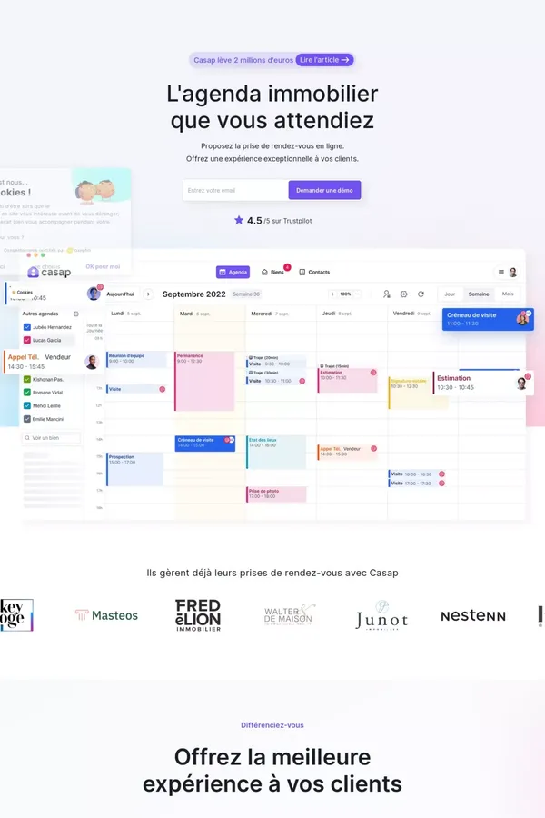 Casap - Agenda immobilier - website design inspiration