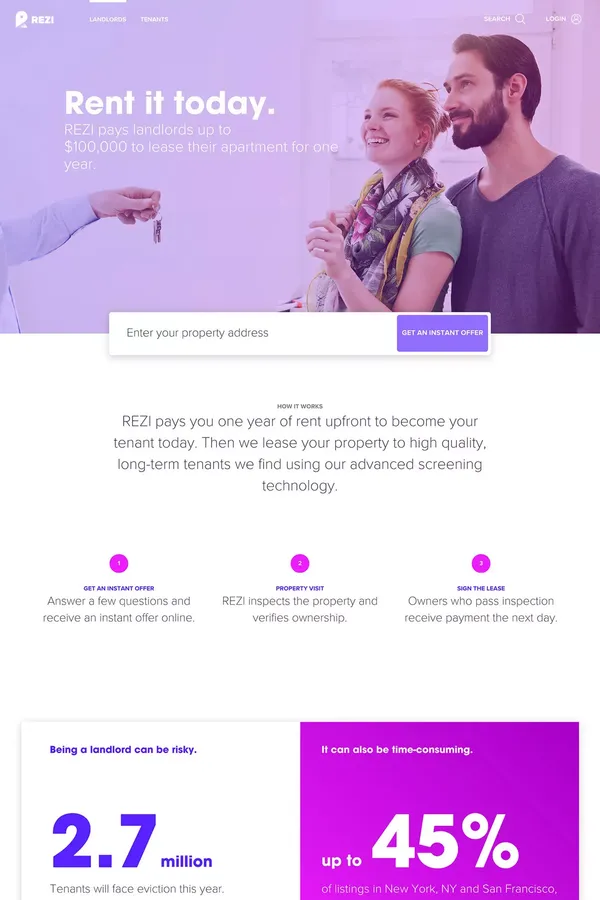 Rezi - Landing design inspiration