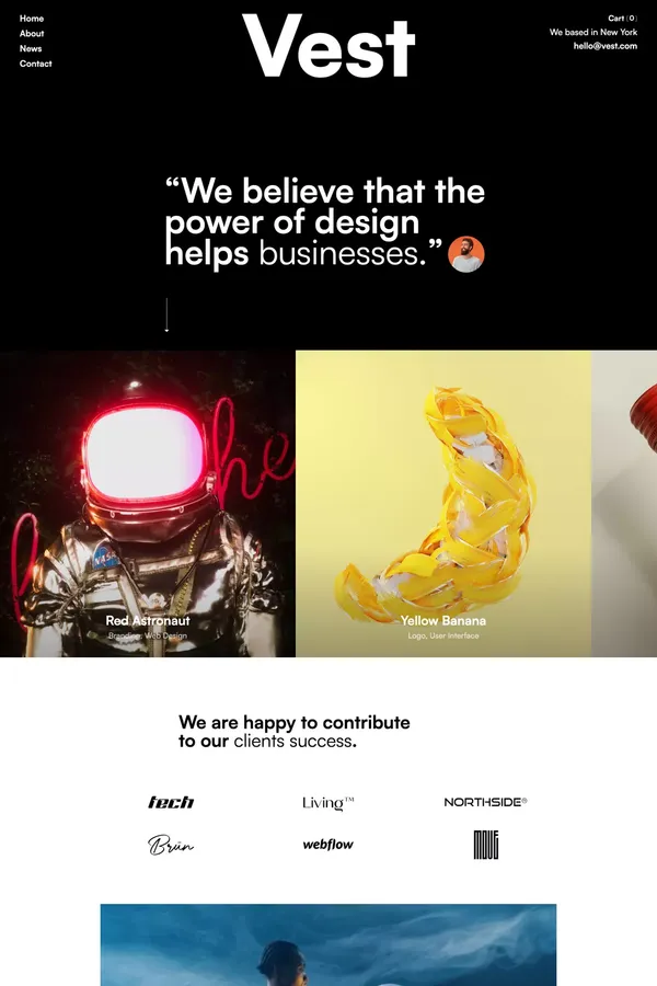 Vest - Webflow Website Template - Template design inspiration